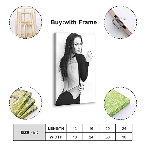 Megan Fox Bikini (3) Póster de lona para decoración de dormitorio, deportes, paisaje, oficina, habitación, regalo, 60 x 90 cm, marco1