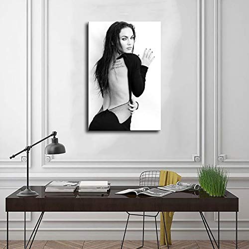 Megan Fox Bikini (3) Póster de lona para decoración de dormitorio, deportes, paisaje, oficina, habitación, regalo, 60 x 90 cm, marco1