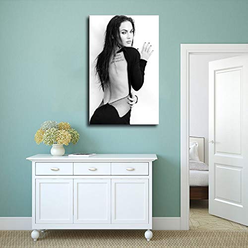 Megan Fox Bikini (3) Póster de lona para decoración de dormitorio, deportes, paisaje, oficina, habitación, regalo, 60 x 90 cm, marco1