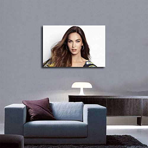 Megan Fox Bikini (39) Póster de lona para dormitorio, deportes, paisaje, oficina, habitación, decoración, regalo, 60 x 90 cm, marco1