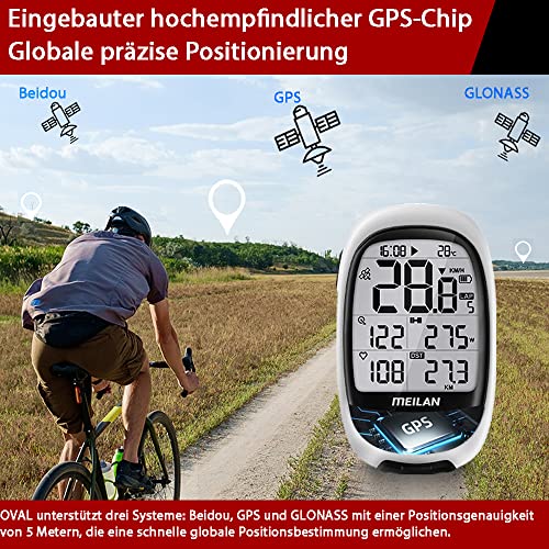 Meilan M2 GPS Core Tabla de códigos de Bicicleta M2 Bluetooth Ant + conexión - cinturón de frecuencia cardíaca y medidor de Potencia, computadora para Bicicleta