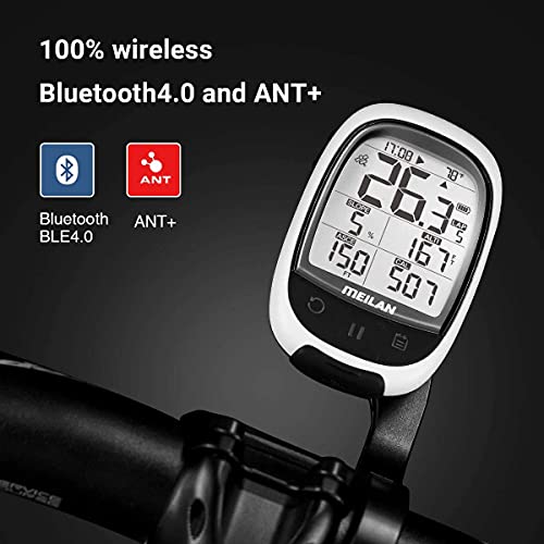 Meilan M2 GPS Core Tabla de códigos de Bicicleta M2 Bluetooth Ant + conexión - cinturón de frecuencia cardíaca y medidor de Potencia, computadora para Bicicleta
