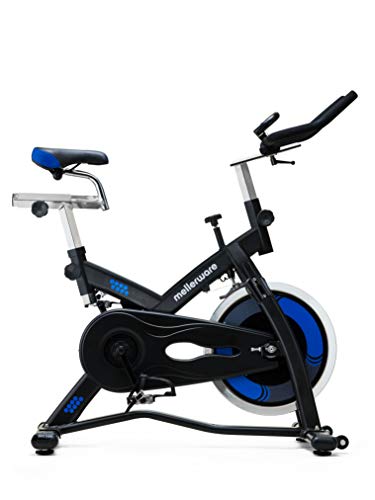Mellerware - Bicicleta Estatica spinning - Resistencia ajustable con Pantalla LCD y pulsómetro.Sillín y manillar regulables. spinning bike (Path)