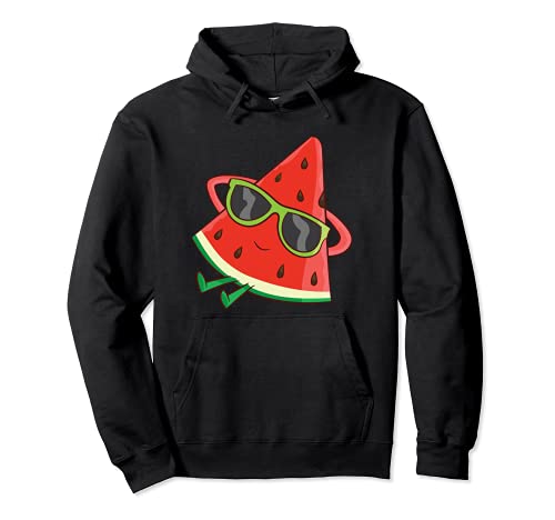 Melón de verano de sandía con gafas de sol Watermelon Sudadera con Capucha