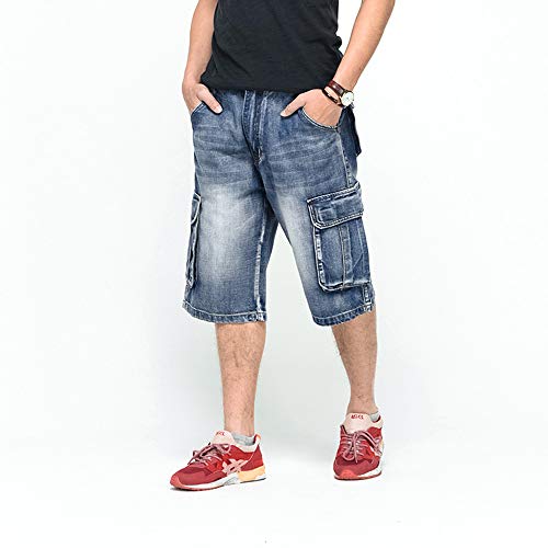 Mens Hip Hop Skateboard Baggy Shorts Jeans Boy Multi Bolsillos Raperos Rap Shorts Jeans