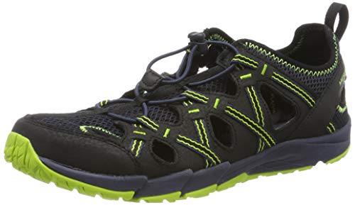 Merrell M-Hydro Choprock Shandal, Sandalias Deportivas Unisex Niños, Negro (Black/Navy/Lime), 31 EU