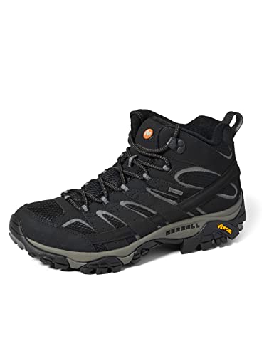 Merrell Moab 2 Mid GTX, Botas de Senderismo para Hombre, Negro, 43.5 EU