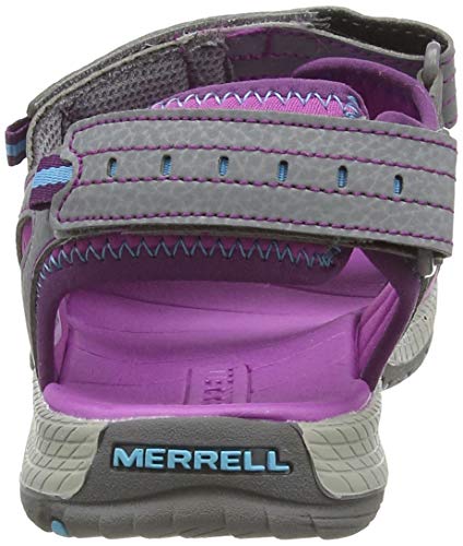 Merrell Panther Sandal 2.0, Sandalia con Pulsera Unisex Niños, Rosa (Grey), 32 EU