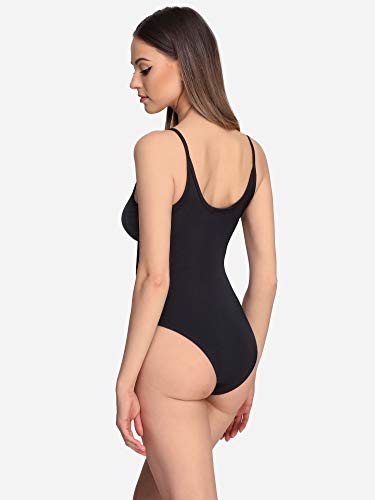 Merry Style Body Maillot Leotardo sin Mangas Mujer MS10-285 (Negro, XS)