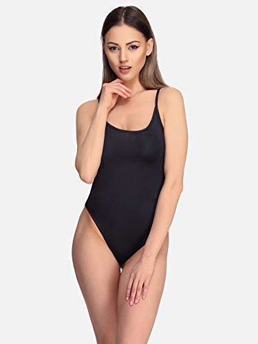 Merry Style Body Maillot Leotardo sin Mangas Mujer MS10-285 (Negro, XS)