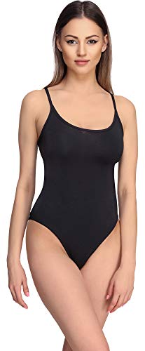 Merry Style Body Maillot Leotardo sin Mangas Mujer MS10-285 (Negro, XS)