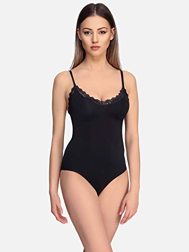 Merry Style Body Maillot Leotardo sin Mangas Mujer MS10-286 (Negro, M)