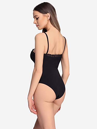 Merry Style Body Maillot Leotardo sin Mangas Mujer MS10-286 (Negro, M)