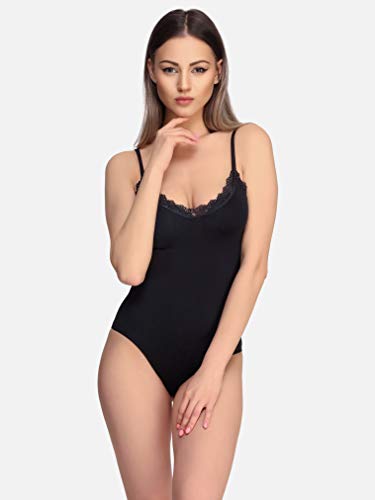 Merry Style Body Maillot Leotardo sin Mangas Mujer MS10-286 (Negro, M)