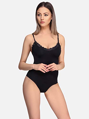 Merry Style Body Maillot Leotardo sin Mangas Mujer MS10-286 (Negro, M)