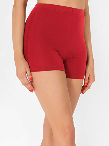 Merry Style Culote de Ciclismo Mallas Cortas Leggins de Viscosa Mujer MS10-391 (Rojo, XS)