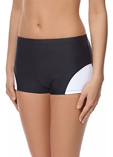 Merry Style Shorts Deportivos del Bikini Bañadores Ropa Mujer Modelo S1LL (Negro (9240)/Blanco (0016), 36)