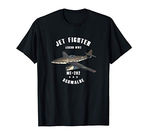 Messerschmitt Me 262 Schwalbe WW2 avión de combate militar. Camiseta