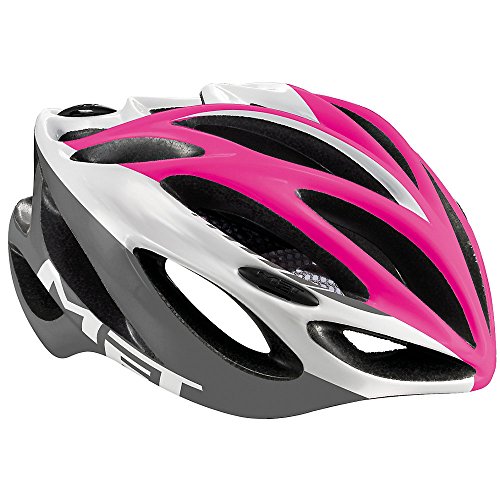 MET Casco De Bicicleta INFERNO UL,pink blanco gris, 58-61