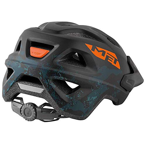 MET Casco Eldar M(52-57) Ciclismo Unisex Adulto, Multicolor (Negro Naranja)