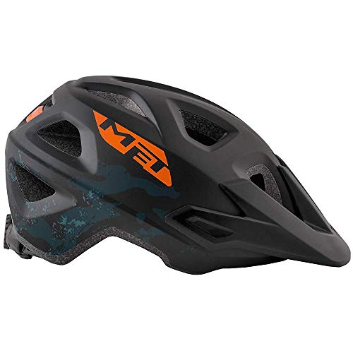 MET Casco Eldar M(52-57) Ciclismo Unisex Adulto, Multicolor (Negro Naranja)