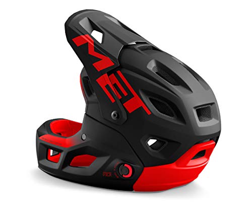 Met Casco Parachute MCR MIPS Negro/Rojo Mate Brillo