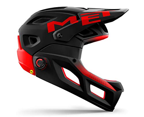 Met Casco Parachute MCR MIPS Negro/Rojo Mate Brillo