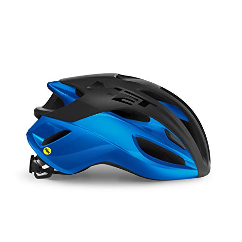 MET Casco RIVALE MIPS NEG/Azul Mate BRI.T.M 56-58, Adultos Unisex, No definido, T.A