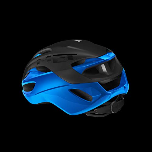 MET Casco RIVALE MIPS NEG/Azul Mate BRI.T.M 56-58, Adultos Unisex, No definido, T.A