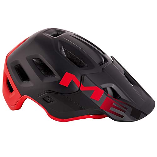 MET Casco Roam MIPS Negro/Rojo L 58-62, Unisex Adulto