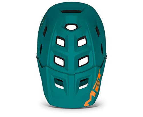 MET Casco Terranova Verde Alpino/NARAN.Mate BRI.T, Adultos Unisex, Multicolor (Multicolor), M