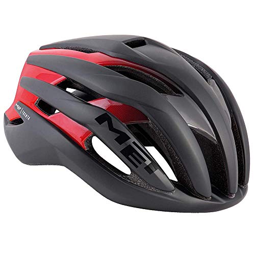 Met Casco Trenta S(52-56) Ciclismo, Adultos Unisex, Multicolor (Negro Rojo)