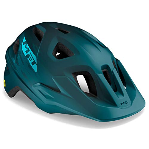 Met Fahrradhelm Echo MIPS, Petrol Blau Matt, M/L, 3HM128CE00M