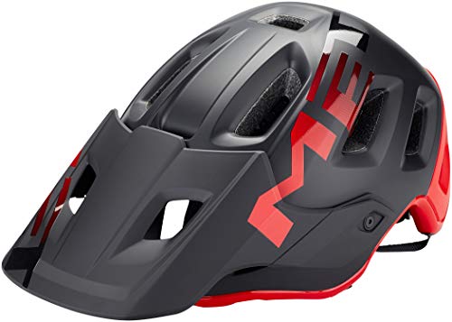 MET Roam Casco Ciclismo, Adultos Unisex, Negro/Rojo(Multicolor), S