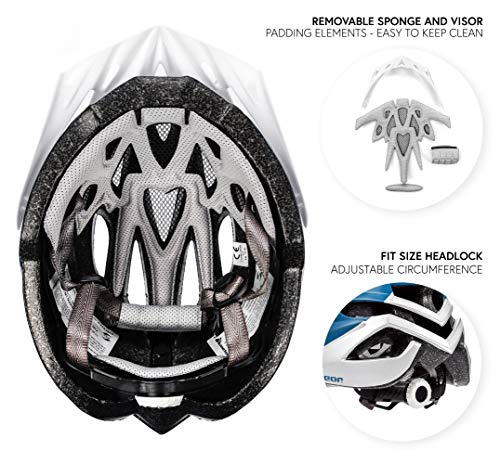 meteor Casco Bicicleta - Helmet Ciclismo para Jóvenes y Adulto Bicicleta Patineta Skate Patines Monopatines - Bici Accesorios - El diseño Ligero - Muchos Patrones - Marven