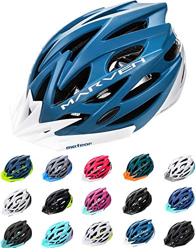 meteor Casco Bicicleta - Helmet Ciclismo para Jóvenes y Adulto Bicicleta Patineta Skate Patines Monopatines - Bici Accesorios - El diseño Ligero - Muchos Patrones - Marven
