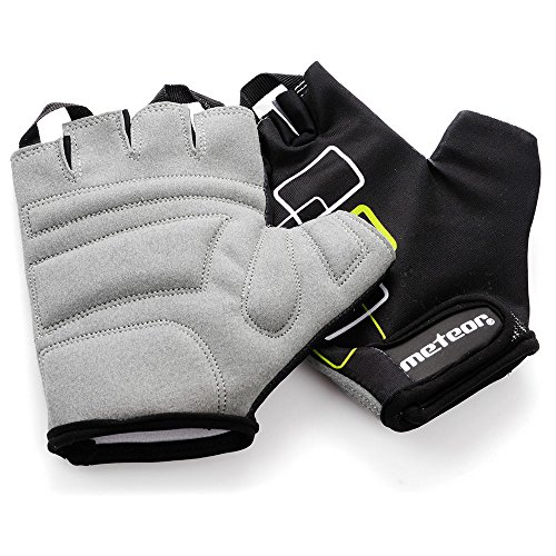 meteor® Guantes Bike de TX10, color negro, tamaño medium Las almohadillas de gel proporcionan una conducción cómoda, flexibilidad de material, diseñados y fabricados con el máximo cuidado. (S)