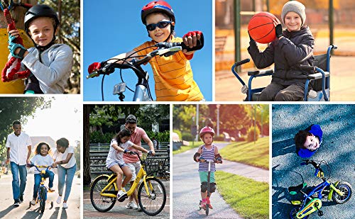 meteor Guantes de Ciclismo niñas y niños - Guantes Bicicleta para Infantil MTB BMX Carretera Montaña sin Dedos - con una Almohadilla de Gel (M ~7-7,5cm, Flower)