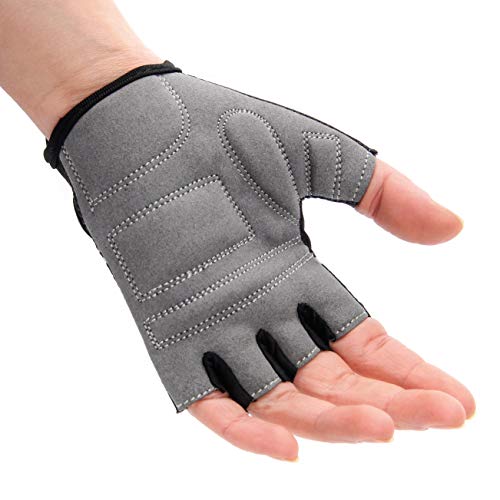 meteor Guantes de Ciclismo niñas y niños - Guantes Bicicleta para Infantil MTB BMX Carretera Montaña sin Dedos - con una Almohadilla de Gel (M ~7-7,5cm, Flower)