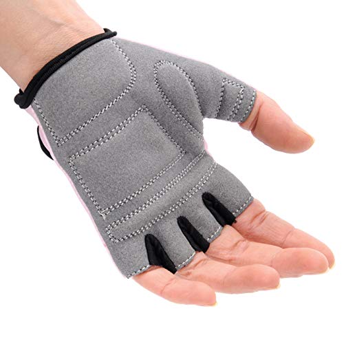 meteor Guantes de Ciclismo niñas y niños - Guantes Bicicleta para Infantil MTB BMX Carretera Montaña sin Dedos (XS ~6-6,5cm, Princess)