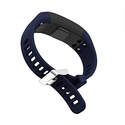 METEQI Correa Compatible con Garmin Vivosmart HR, Accesorios Correa de Reloj de Silicona Suave Ajustable Reemplazo diseñado para Garmin Vivosmart HR (Armada)