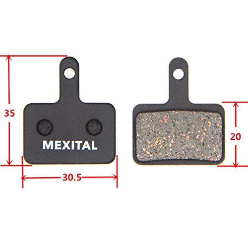 MEXITAL 2 Pares Pastillas Freno Disco para Shimano M315 M355 M365 M375 M395 M396 M415 M416 M445 M446 M447 M465 M475 M485 M486 M495 M505 M510 M515 M525 M535 M575 Tektro Orion Auriga Pro Comp