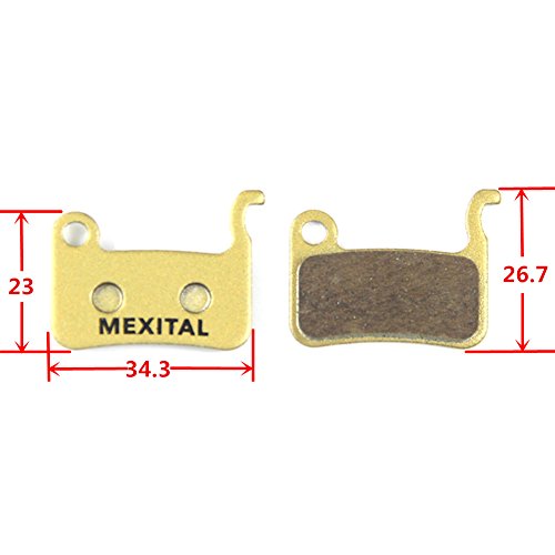 MEXITAL 2 Pares Pastillas Freno Disco sinterizado para Shimano LX M585 Deore M505 M535 M545 M595 M596 Hone M601 SLX M665 XT M765 M775 M776 Saint M800 XTR M965 M966 M975 BR-R505 S501 S500 T665