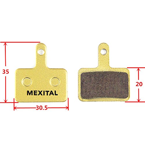 MEXITAL 2 Pares Pastillas Freno Disco sinterizado para Shimano M315 M355 M365 M375 M395 M396 M415 M416 M445 M446 M447 M465 M475 M485 M486 M495 M505 M510 M515 M525 M535 M575 Tektro Orion Auriga