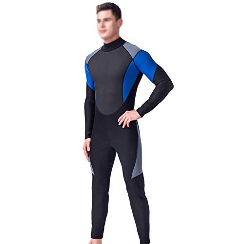 MHSHKS Traje De Baño Traje De Neopreno para Hombre Traje De Baño Completo De Neopreno De 3 Mm Esnórquel Cálido Trajes De Buceo para Surf Mono para Hacer Surf, Nadar, Deportes Acuáticos (Size : XL)