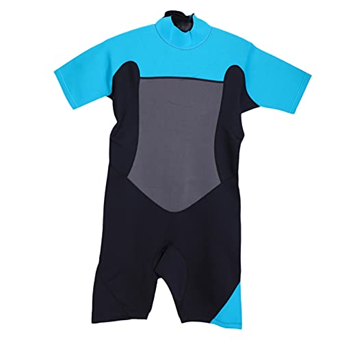 MHSHKS Traje De Buceo Traje De Neopreno Shorty con Cremallera Trasera para Hombre De 2 Mm, Buceo, Surf, Manga Corta, para Deportes Acuáticos para Hacer Surf, Nadar, Deportes Acuáticos (Size : XXL)