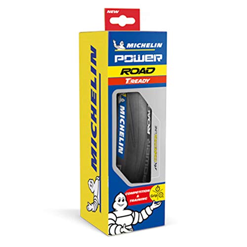 Michelin Pneu 700x28 Tubeless, Cubierta Power Road, Negro, 700X28C