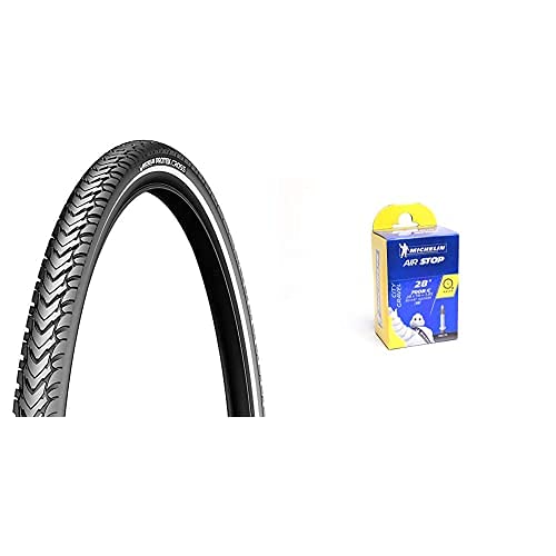 Michelin Protek Cross Cubierta, Deportes Y Aire Libre, Negro, 700 X 32 + Airstop 700X35/47 B Presta Valvula Cámara, Unisex, Negro, 700 X 35