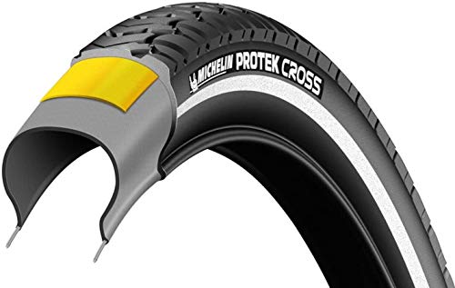 MICHELIN Protek Cross Neumático de Bicicleta de montaña, Unisex Adulto, Negro, 700 x 47C