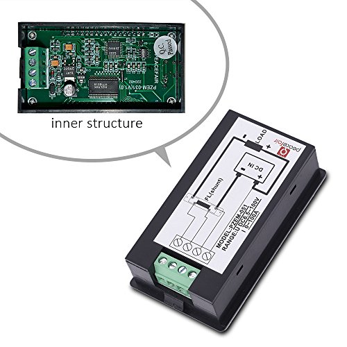 MICTUNING DC 6.5,100 V 100 A pantalla digital LCD voltímetro amperímetro multímetro Volt medidor de vatios de potencia de energía Azul con 100 A,75mv Shunt